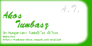 akos tumbasz business card